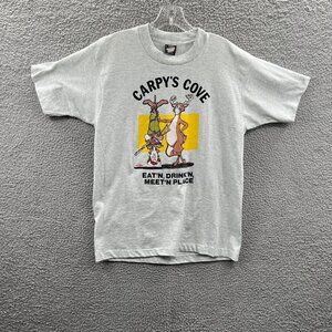 Screen Stars Best Mens Shirt Large Gray 1989 Wildside‎ Single Stitch Carpys Cove